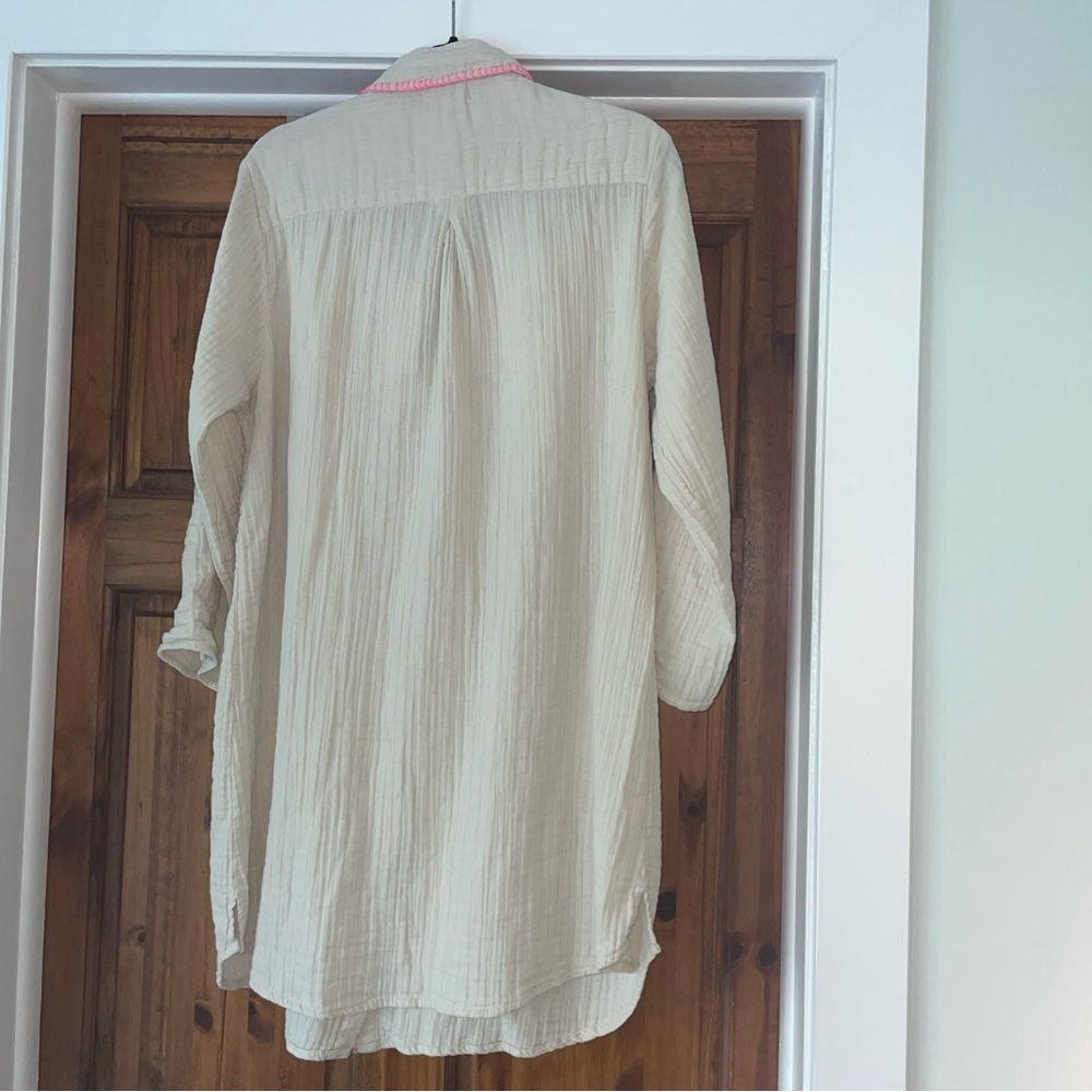 NATURAL LIFE Cream Dress with Pink Trim - Picture 7 of 9